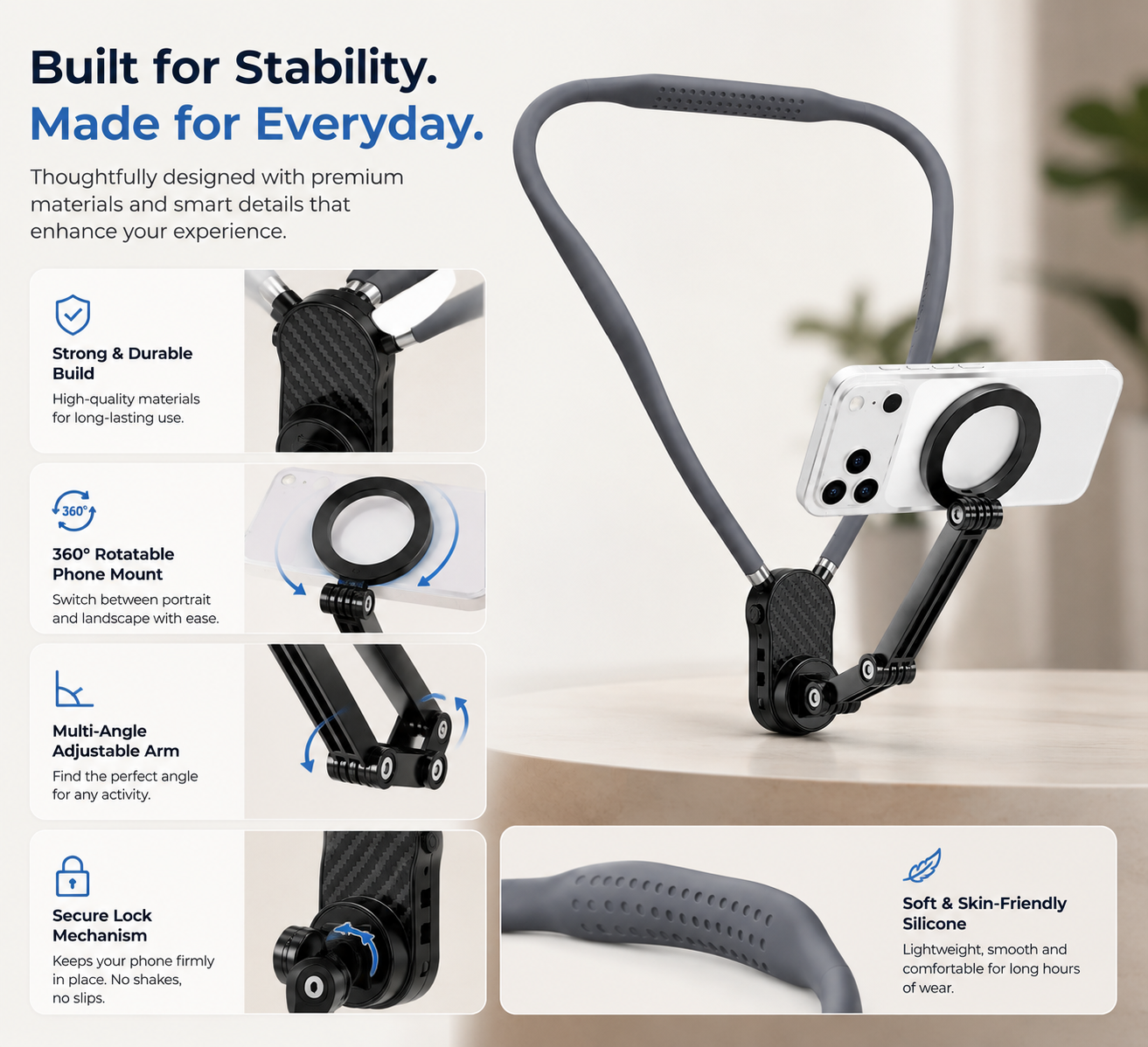 AccessoFusion Neck Mount for Phone